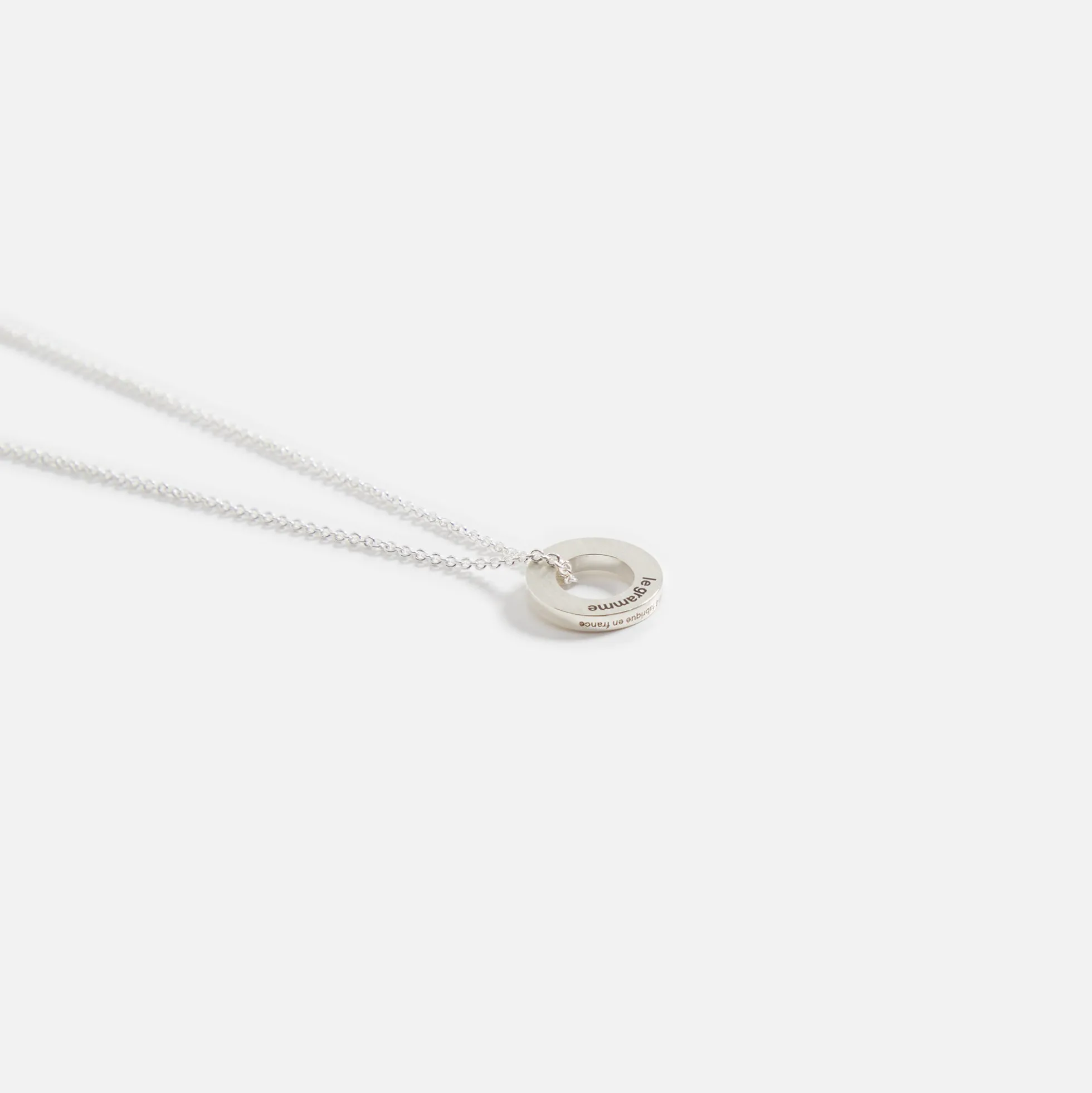 1.1 Circle Pendant Brushed Silver 925