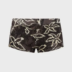 Afra Low Rise Printed Velvet Mini Short