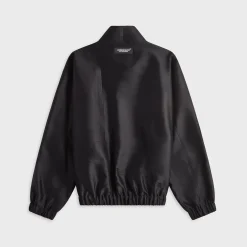 Black Deconstructed Zip Bomber Blouson