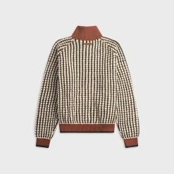 Bouclé Zip-Up Sweater