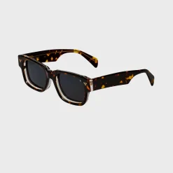 Bowie Brown Tortoise and Clear Acetate Sunglasses