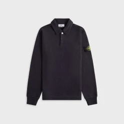 Brushed Heavy Cotton Long Sleeve Polo