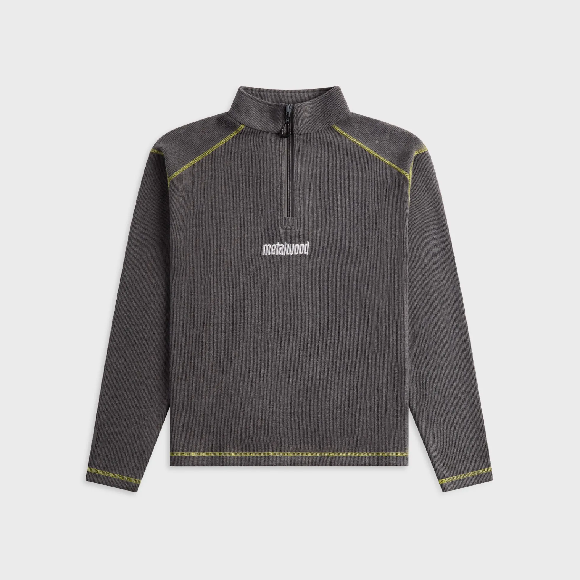 Contrast Stitch Quarter Zip Pullover