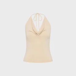 Cowl Halter Knit Top