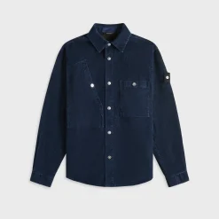 Denim Research Logo Appliqued Cotton Corduroy Overshirt