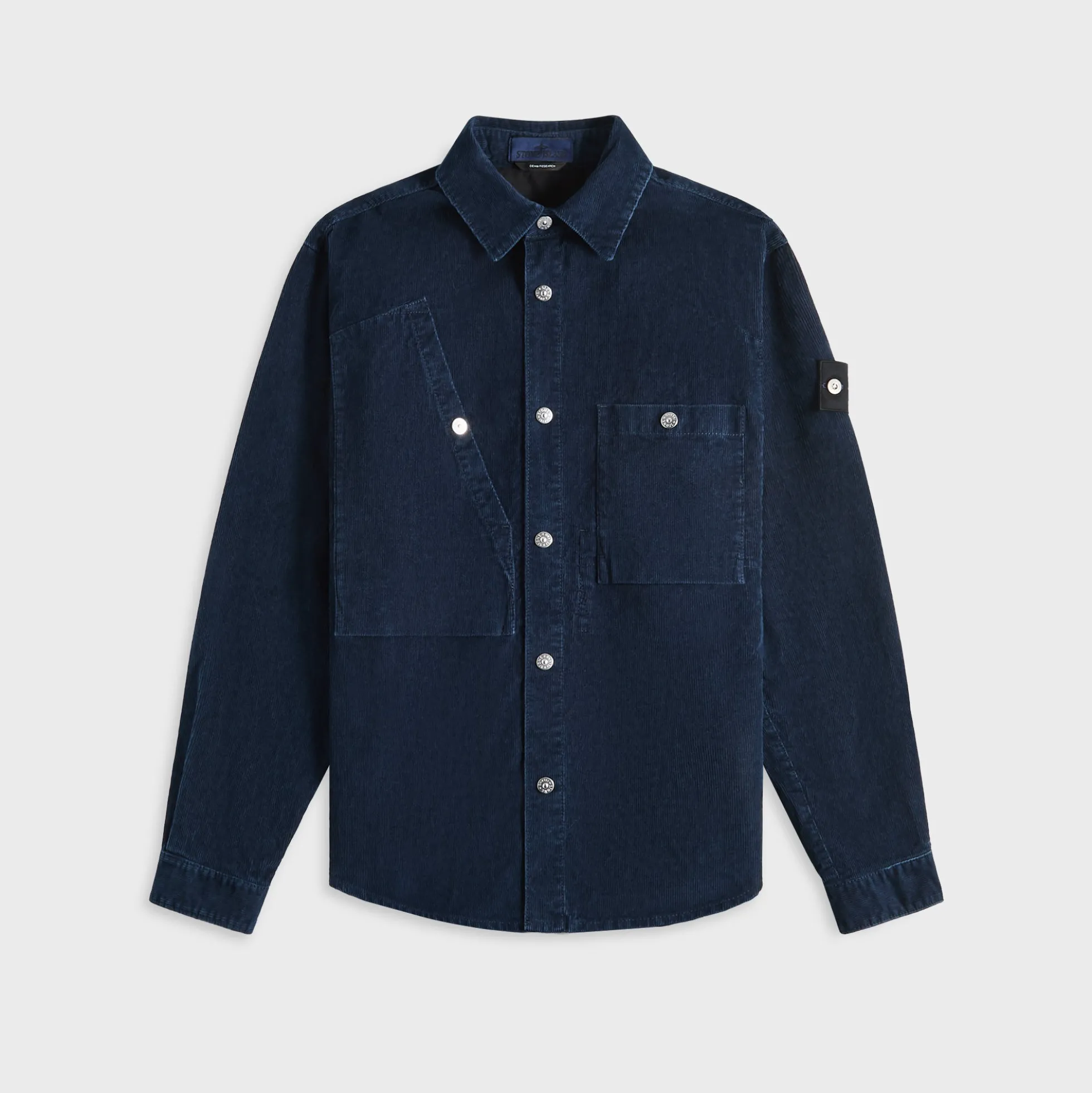 Denim Research Logo Appliqued Cotton Corduroy Overshirt