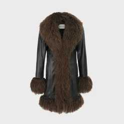 Dorothy Midi Leather Coat