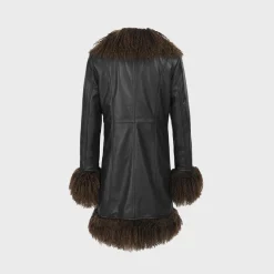 Dorothy Midi Leather Coat