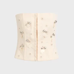Embellished Twill Corset
