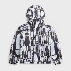 Foot Print Polyester Pilot Twill Parka