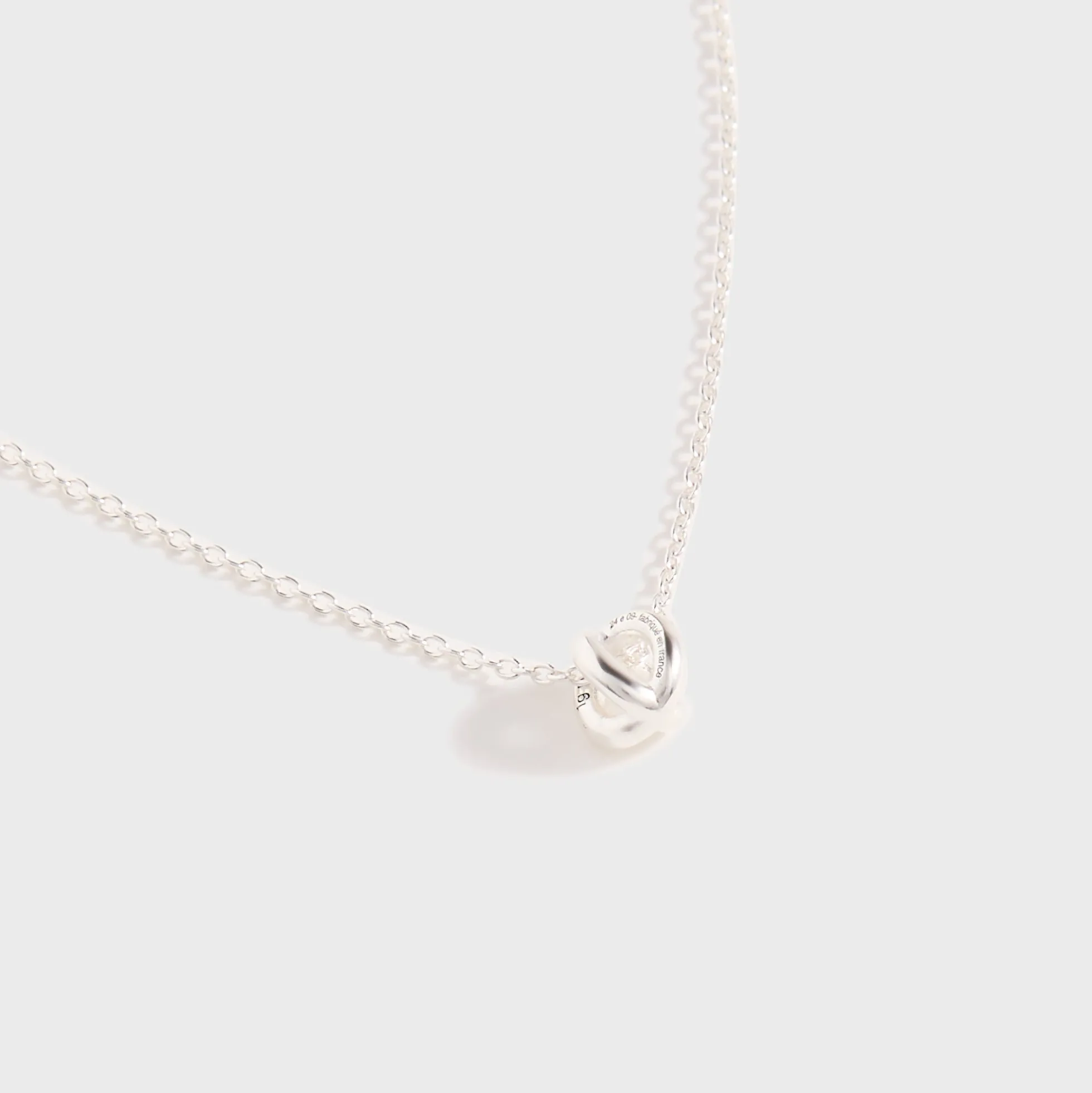 1g Polished Sterling Silver Entrelacs Pendant with Chain
