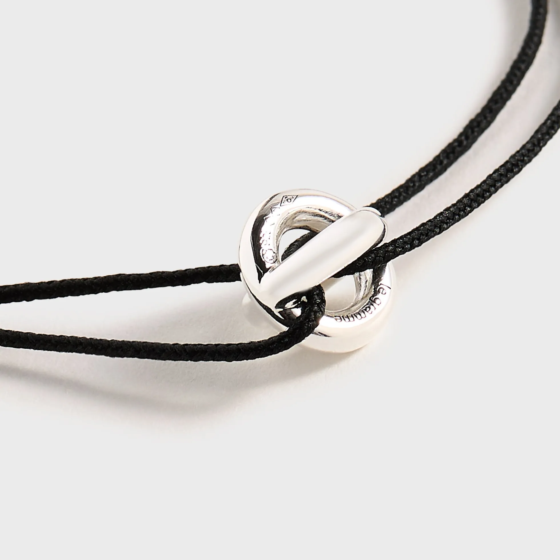 3g Polished Sterling Silver Entrelacs Cord Bracelet