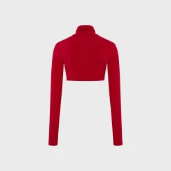 Georgie Long Sleeve Cropped Turtleneck Top