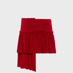 Gigi Asymmetric Jersey Mini Skirt
