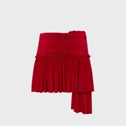 Gigi Asymmetric Jersey Mini Skirt