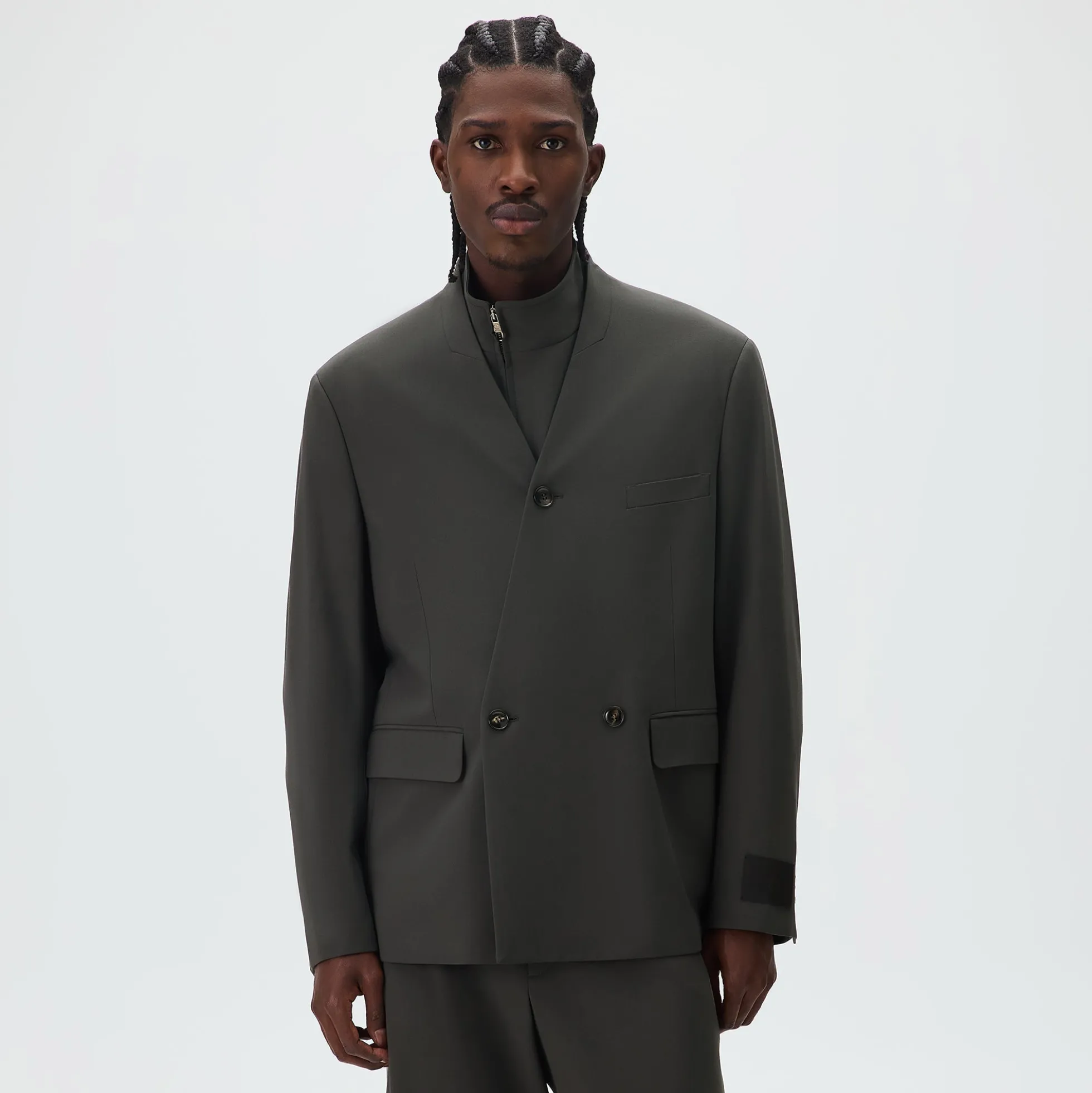 Giorgio Armani & Kith &Kin Milano Crepe Collarless Jacket