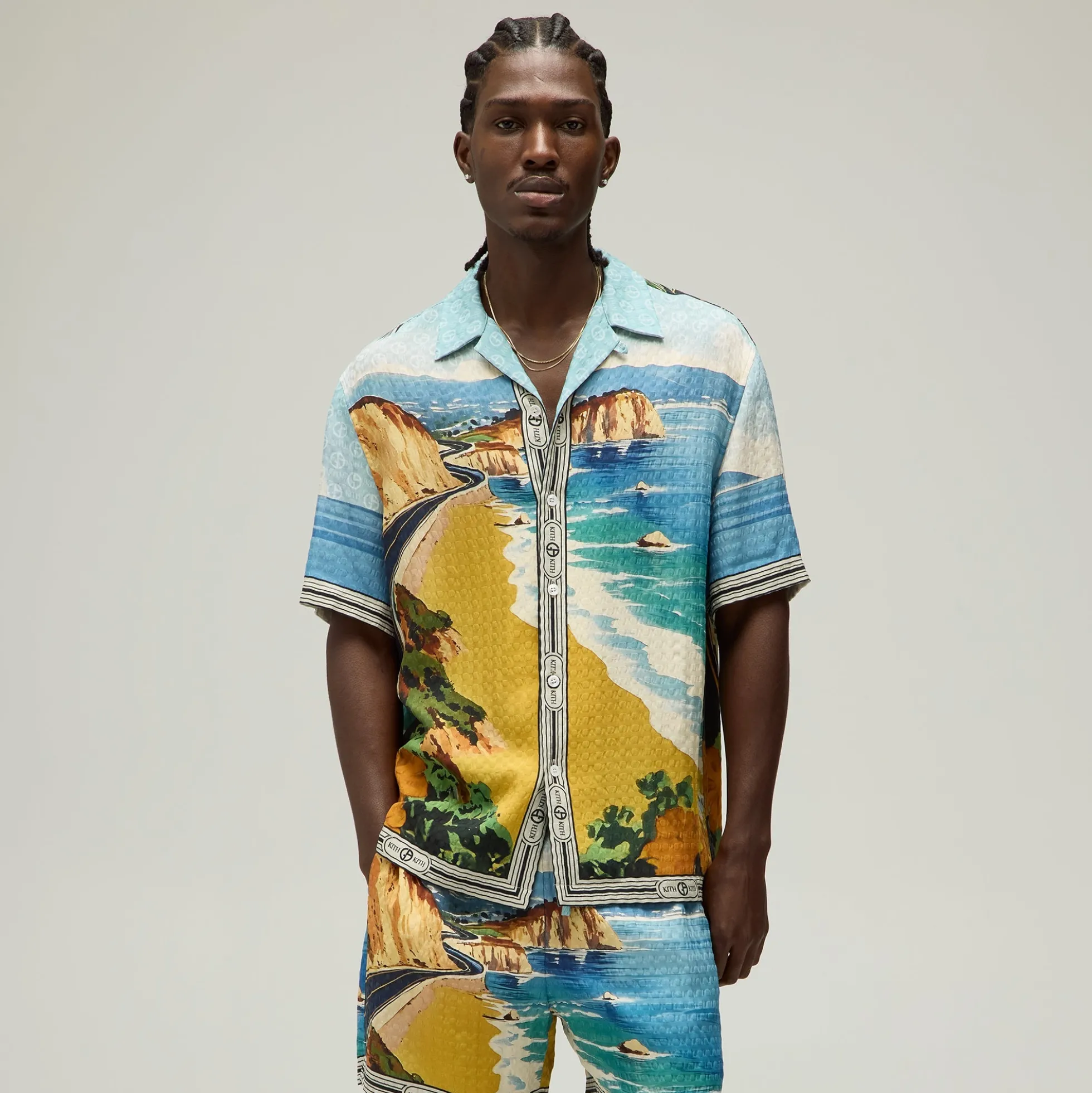 Giorgio Armani & Kith Malibu Short Sleeve Thompson Camp Collar Shirt