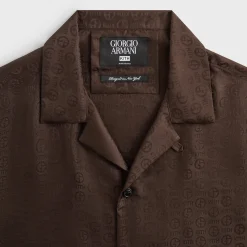 Giorgio Armani & Kith Monogram Short Sleeve Thompson Camp Collar Shirt