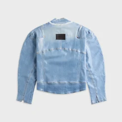 Glazed Denim Zip Jacket
