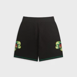 Glitch Orchid Embroidered Crochet Short