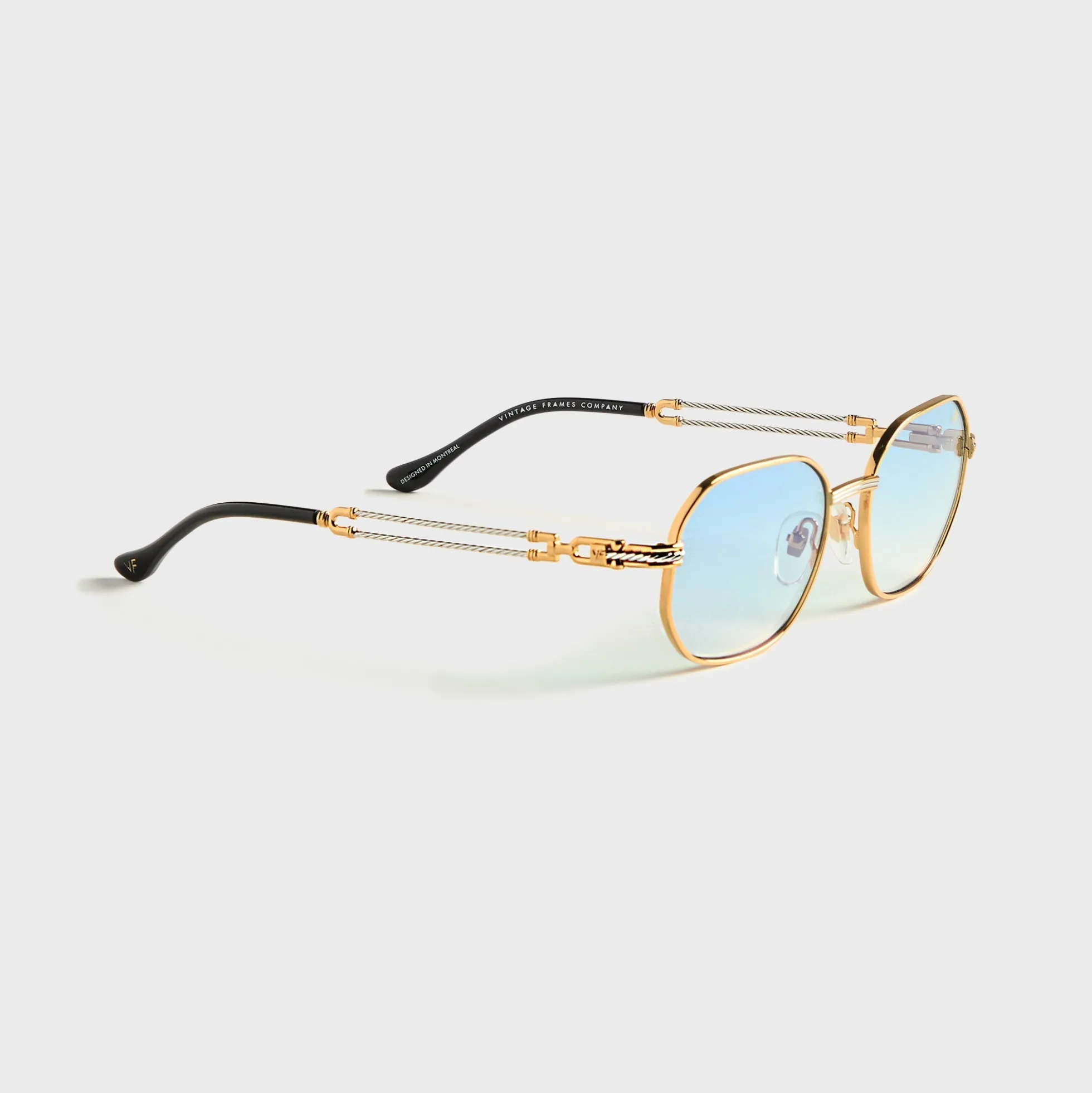 Hustler Double Rope Edition 18KT Two-Tone Gold Sunglasses