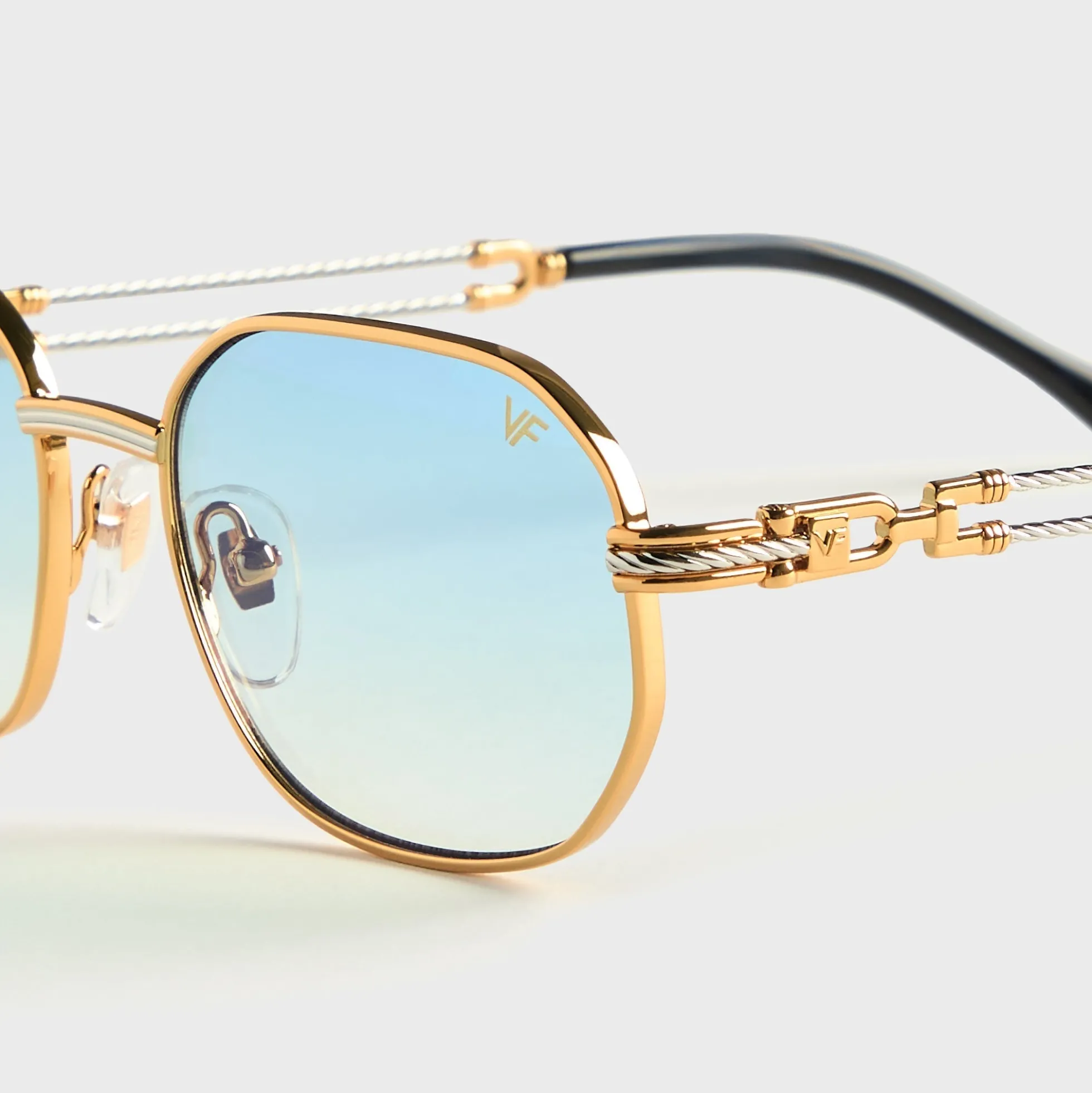 Hustler Double Rope Edition 18KT Two-Tone Gold Sunglasses