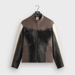 &Kin Combo Leather Avari Moto Jacket