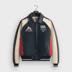 Kith & AVIREX for Team USA Leather Bomber Jacket
