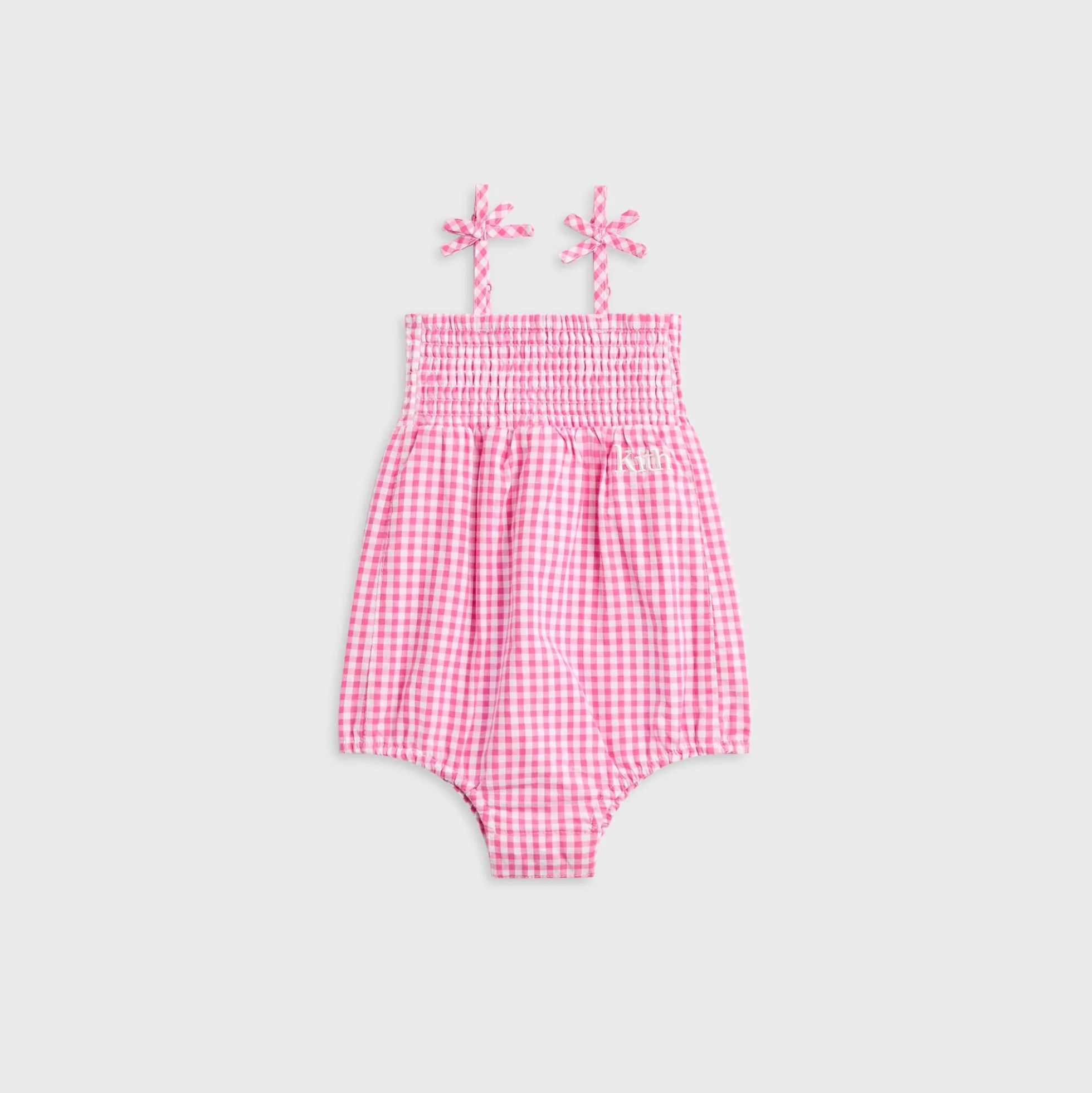 Kith Baby Gingham Tie Romper