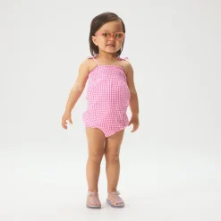 Kith Baby Gingham Tie Romper