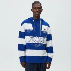 Kith Compact Fleece Striped Caleb Anorak Hoodie