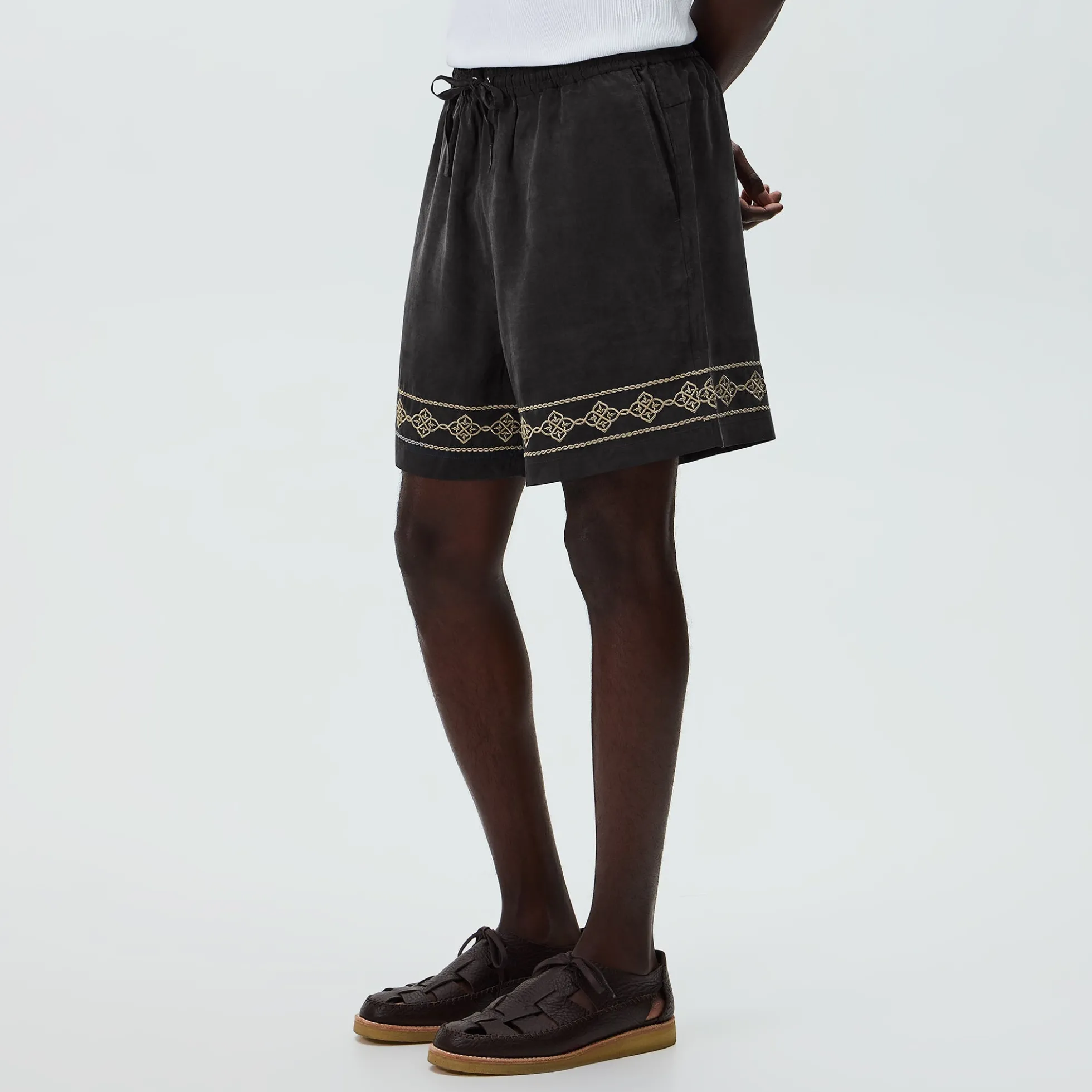 Kith Cupro Linen Cedar Short