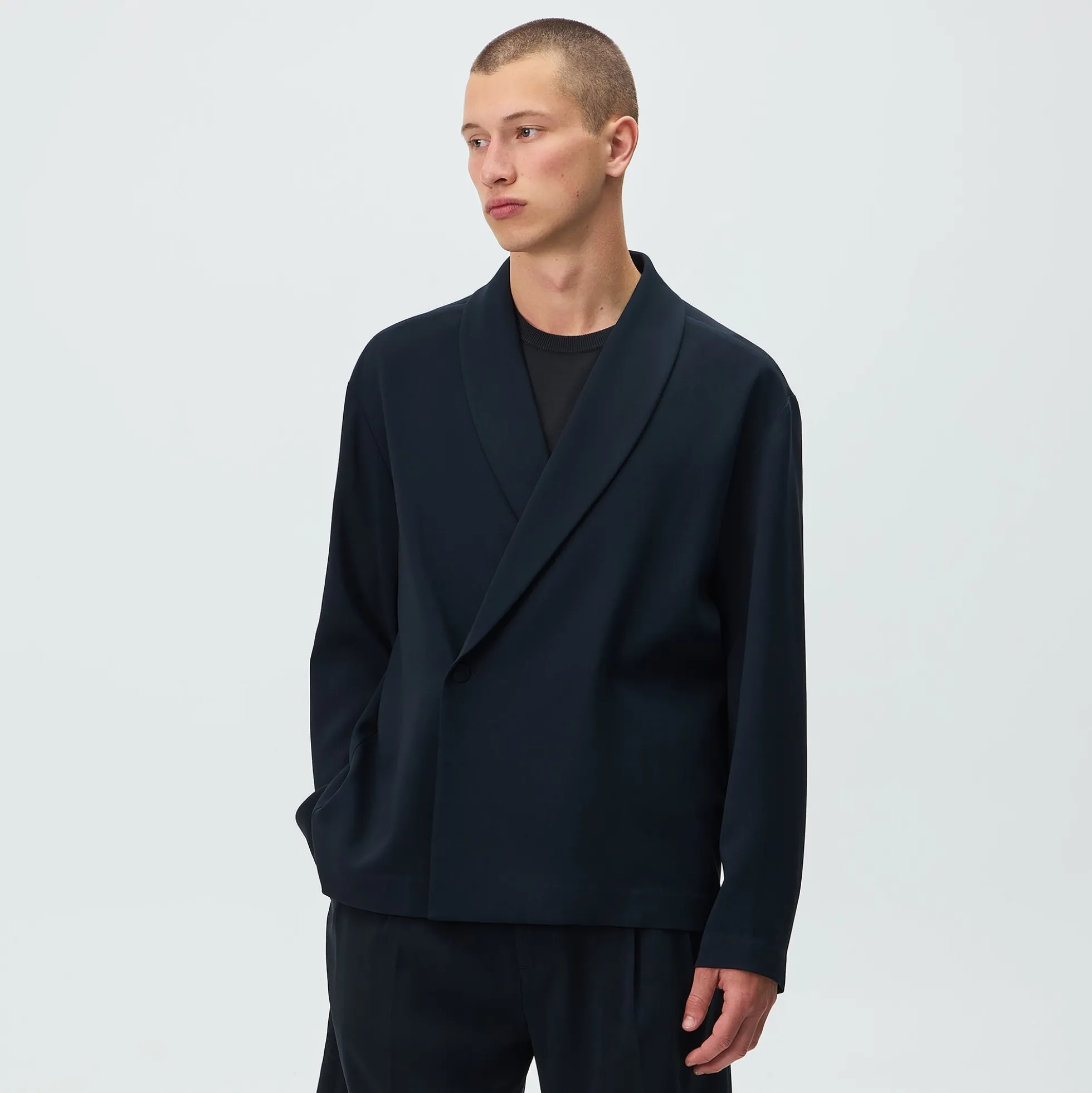 Kith Double Crepe Long Sleeve Thompson Crossover Shirt