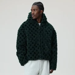 Kith Faux Fur Cropped Hoodie Bomber