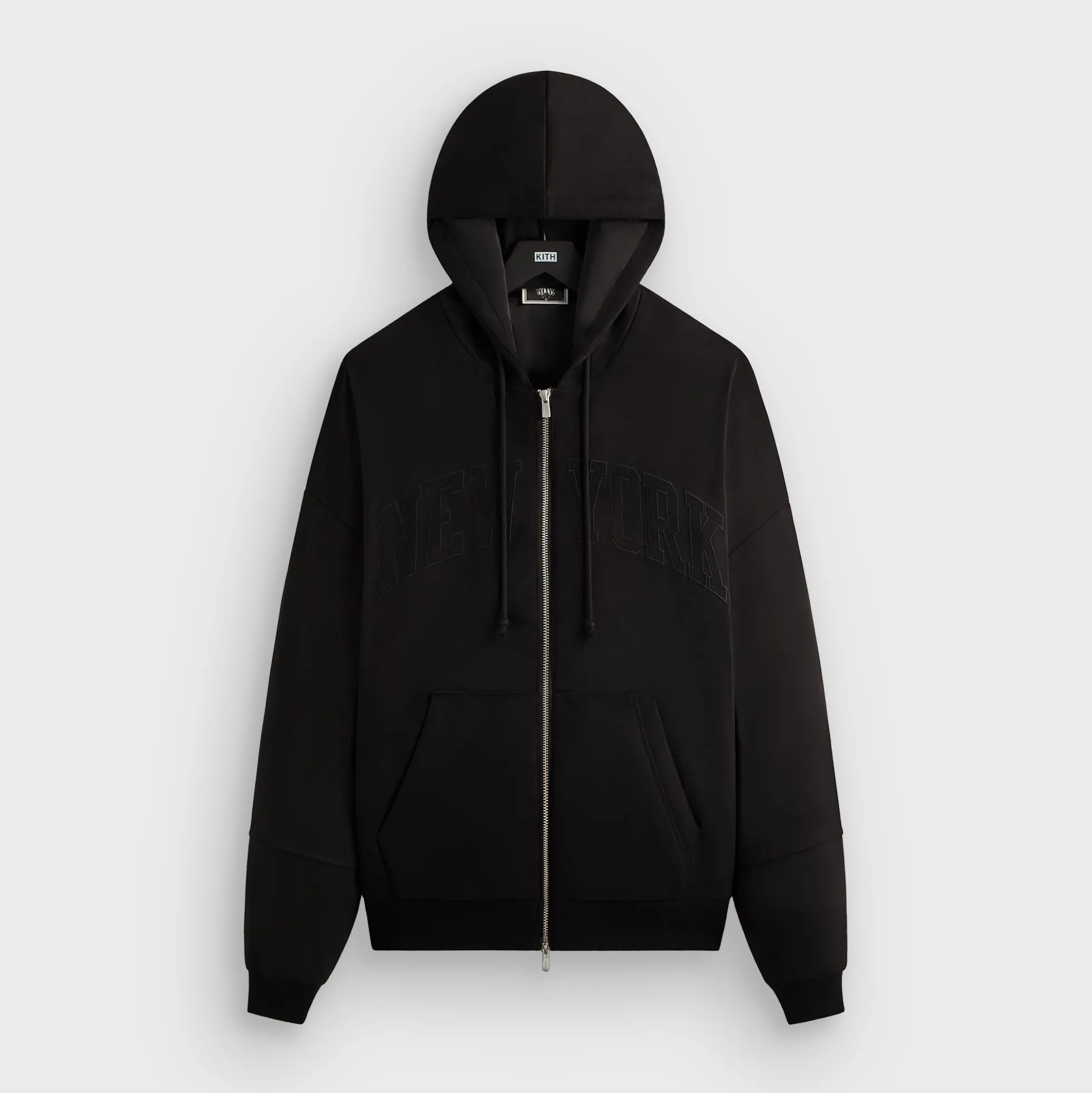 Kith for the New York Knicks Tonal Microsuede Cropped Braxton Hoodie