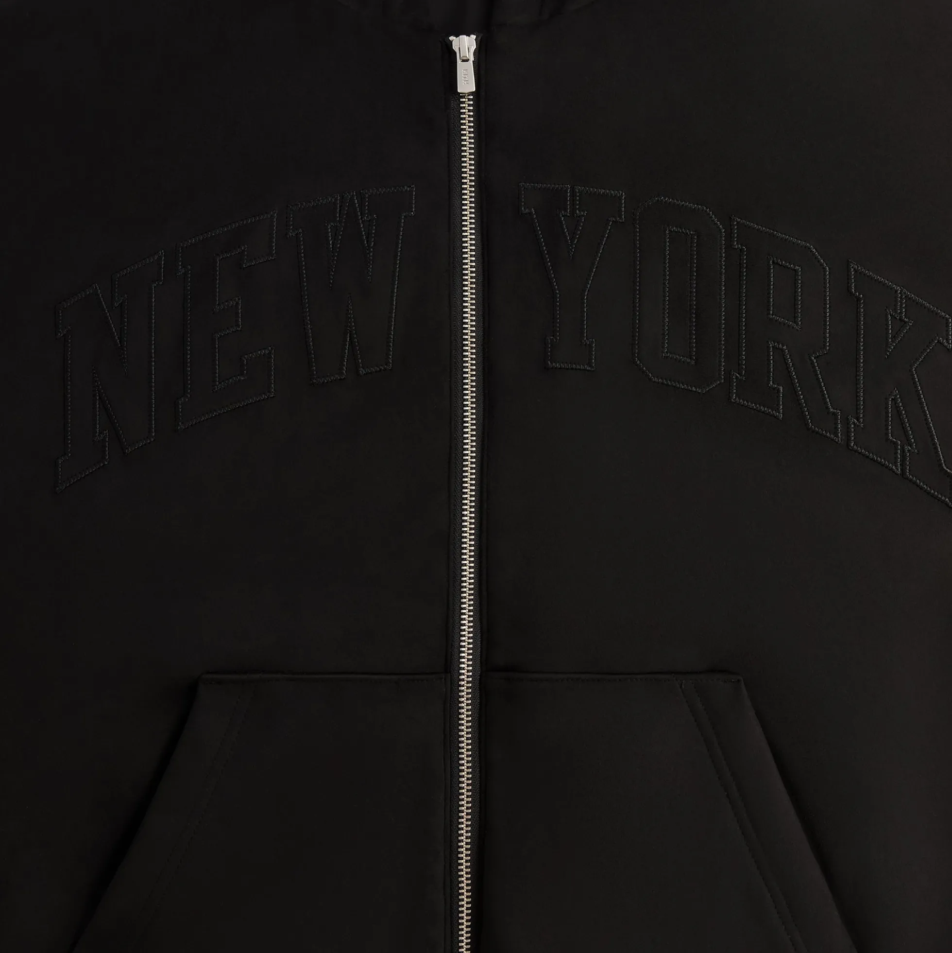 Kith for the New York Knicks Tonal Microsuede Cropped Braxton Hoodie