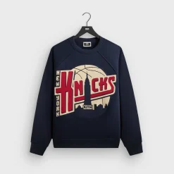 Kith for the New York Knicks Basketball Vintage Nelson Raglan Crewneck