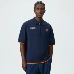 Kith for the New York Knicks Playoffs Zip Front Performance Knit Polo