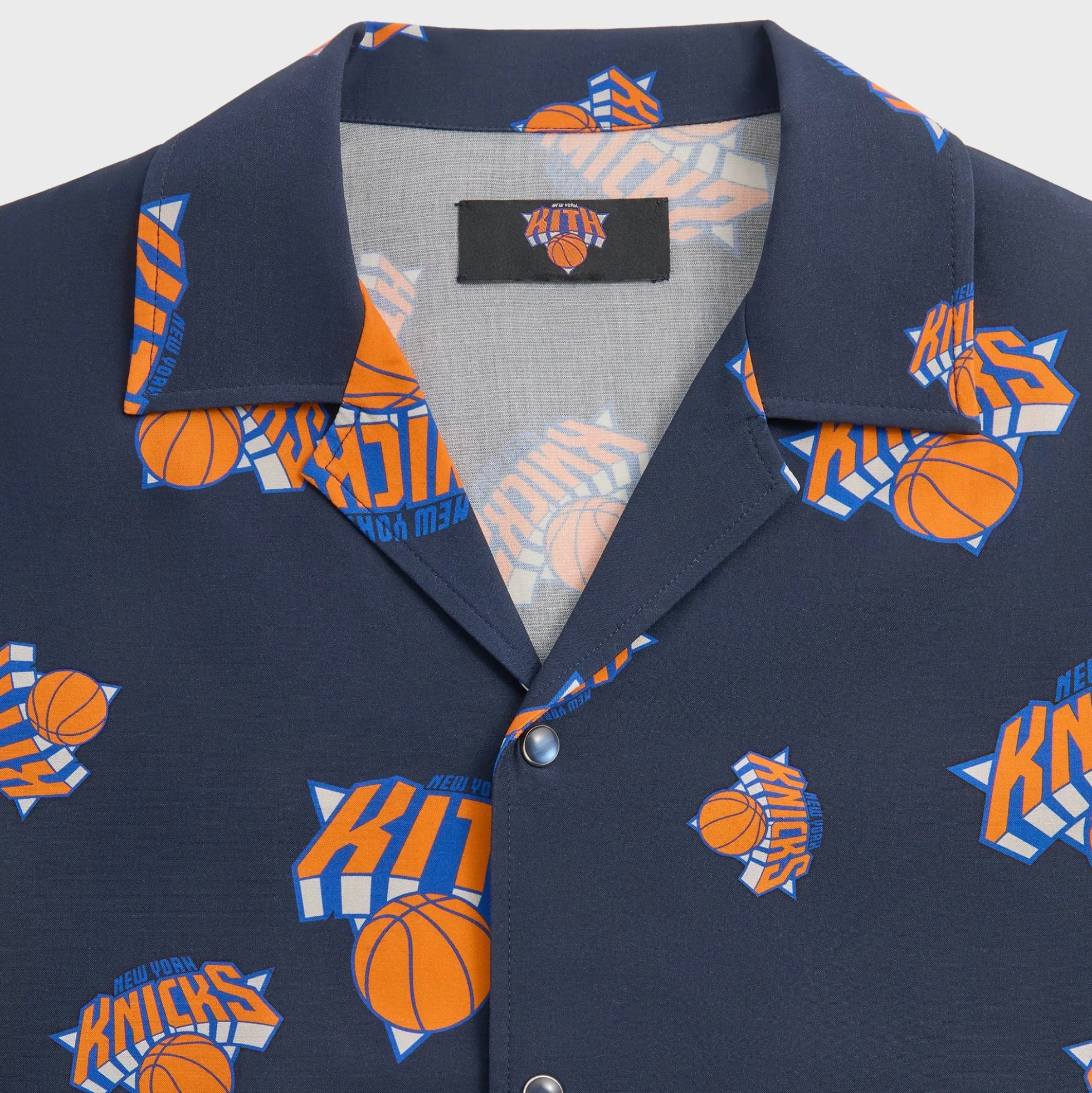 Kith for the New York Knicks Playoffs Thompson Camp Collar Shirt