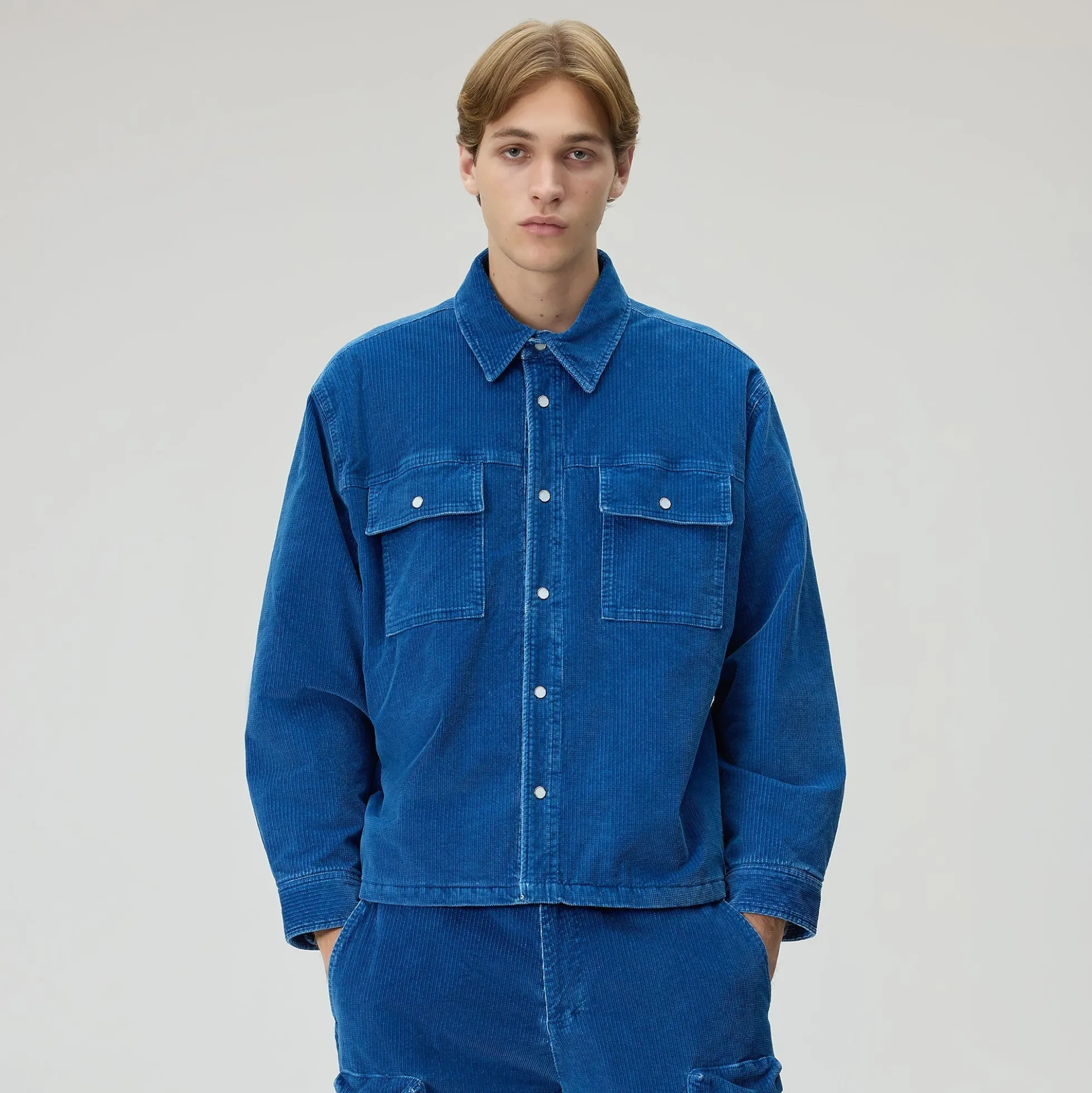 Kith Indigo Cord Vintage Apollo Shirt Jacket