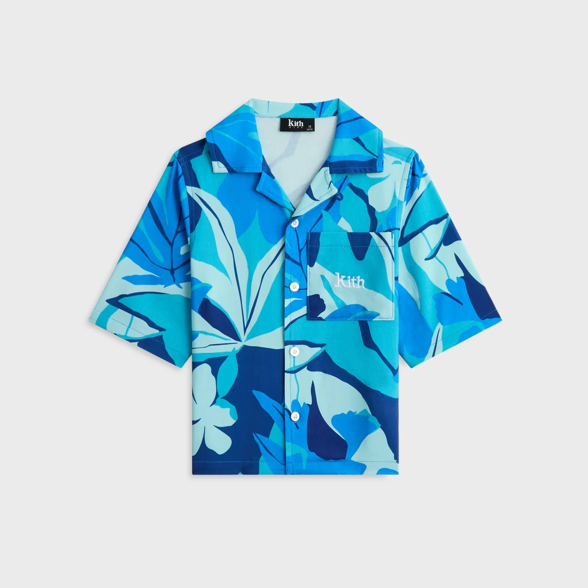 Kith Kids Abstract Tropical Thompson Camp Shirt