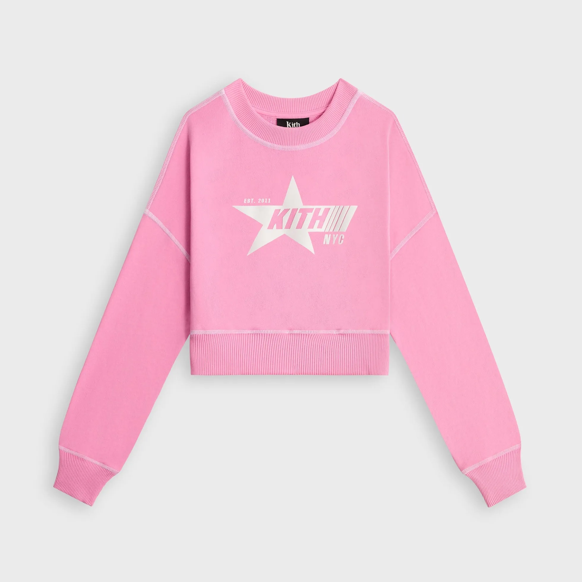 Kith Kids Cropped Contrast Stitch Nelson Crewneck