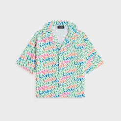 Kith Kids 3D Monogram Thompson Camp Swim Shirt