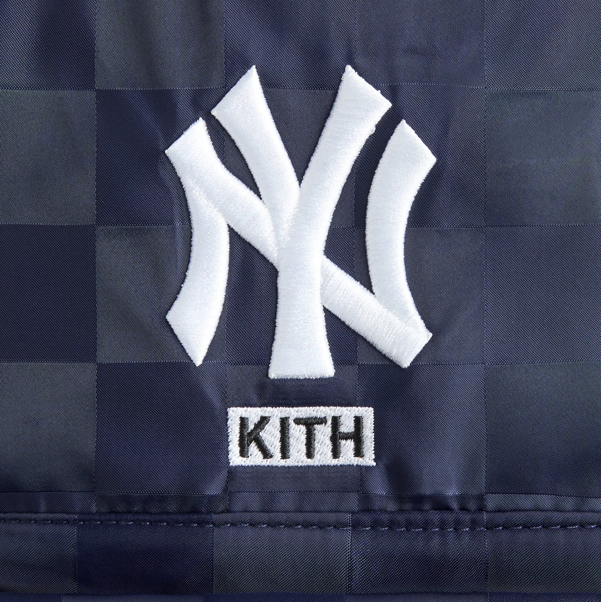 Kith Kids for the New York Yankees Checkered Satin Backpack