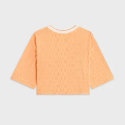 Kith Kids Textured Monogram Fei Cropped Tee