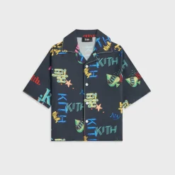 Kith Kids Thompson Camp Tossed Monogram Shirt
