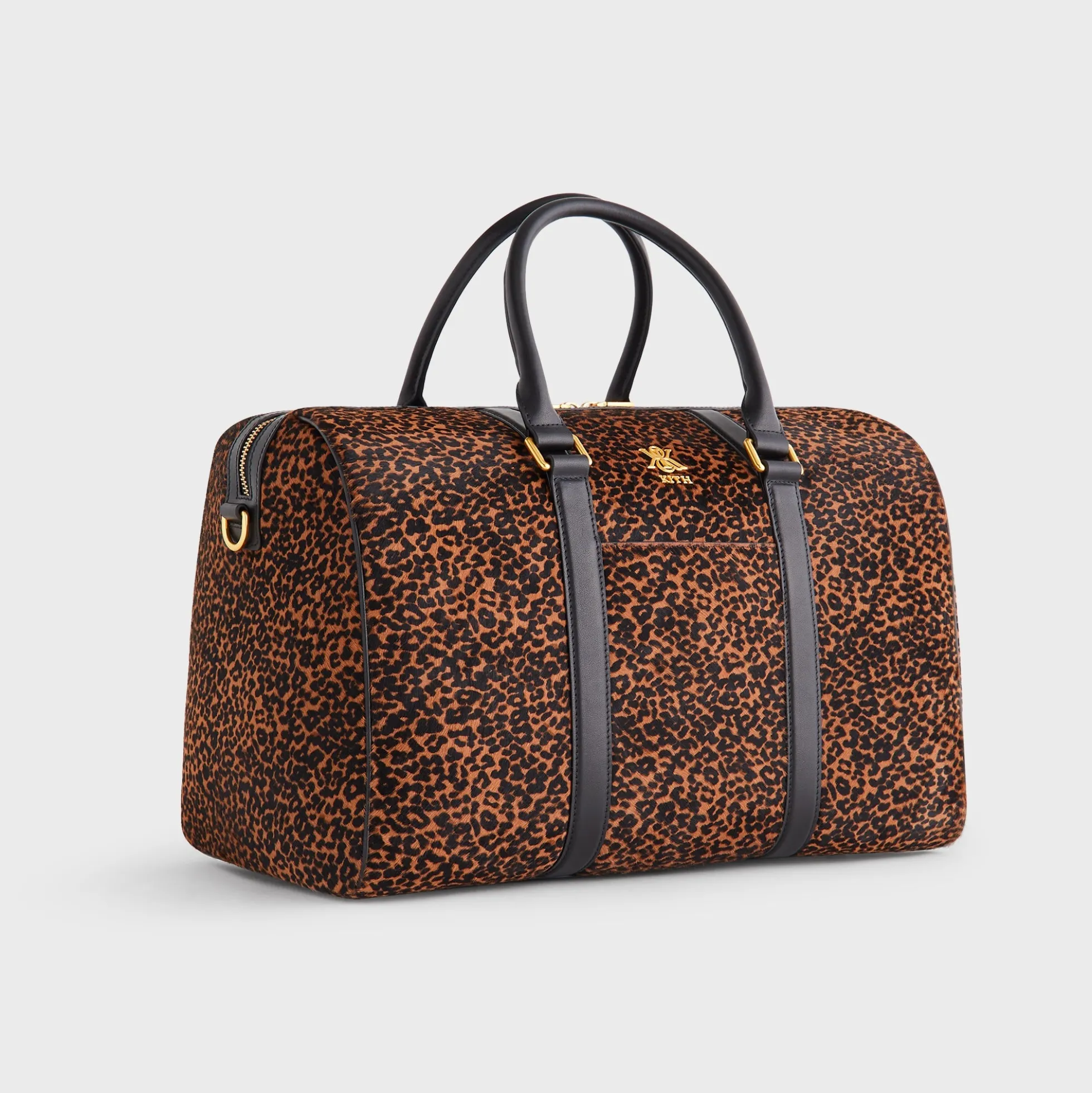 Kith Leopard Printed Ponyhair Traveler K40 Bag