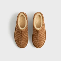 Kith Monogram Shearling Slippers