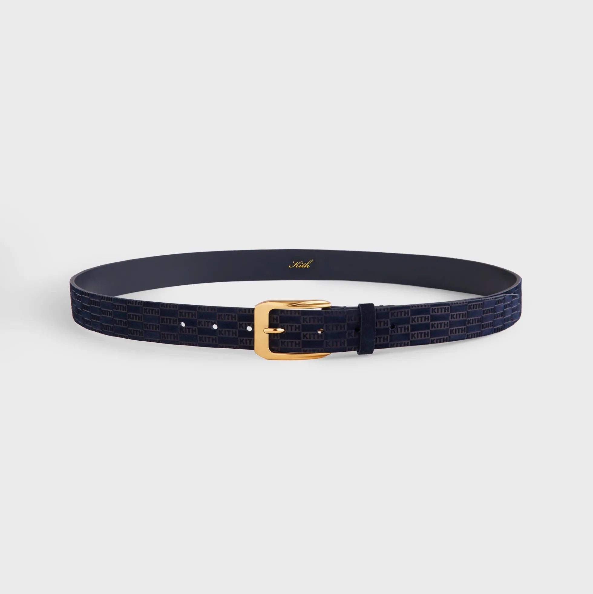 Kith Monogram Suede Leather Belt