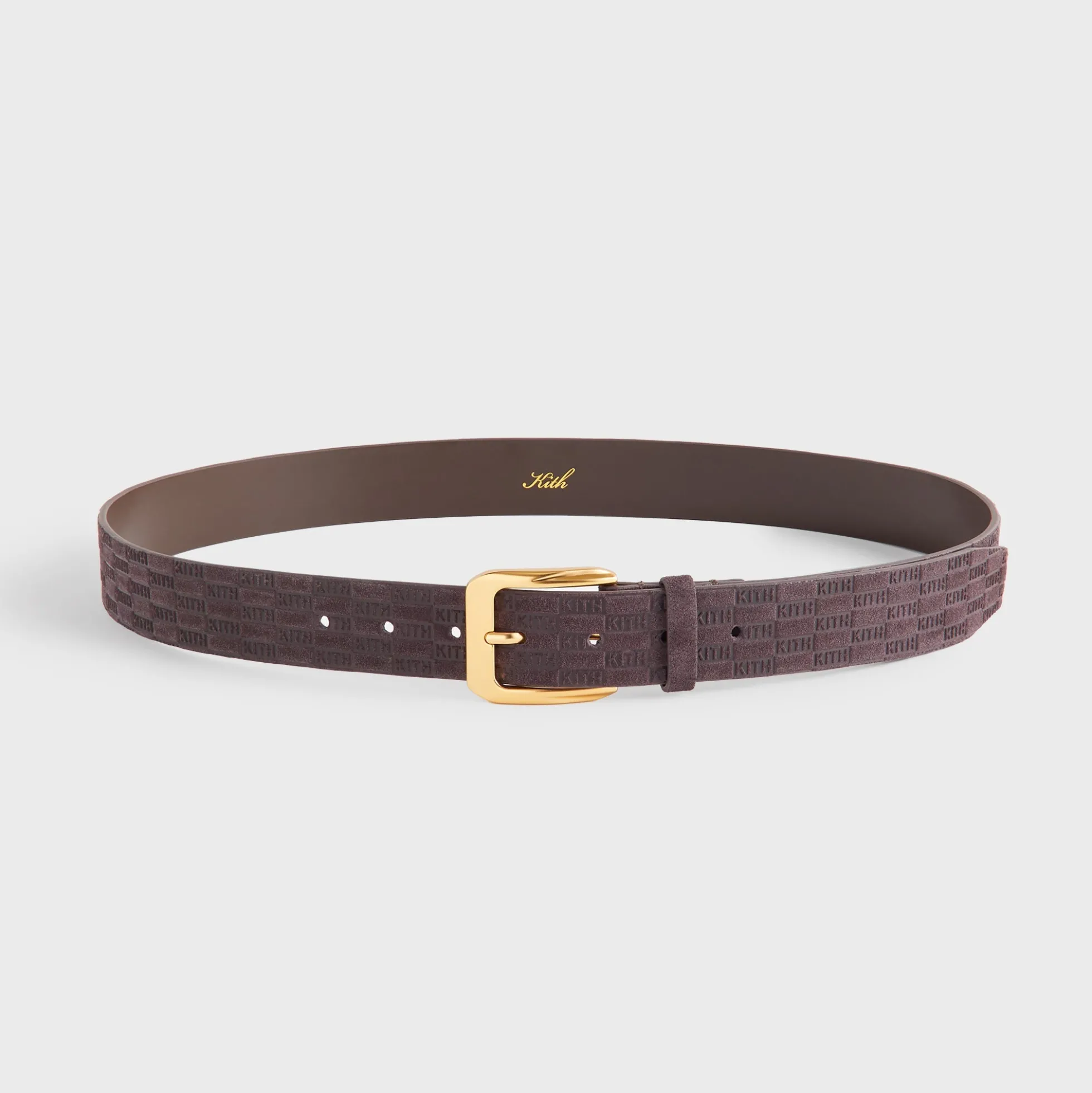 Kith Monogram Suede Leather Belt